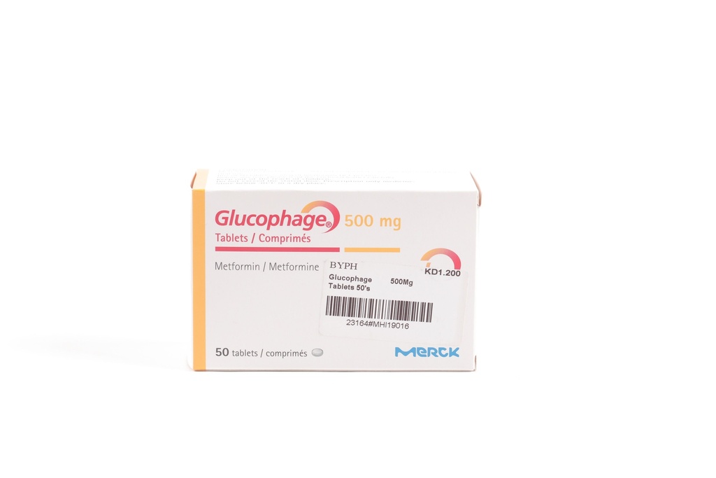 GLUCOPHAGE 500MG-50TAB