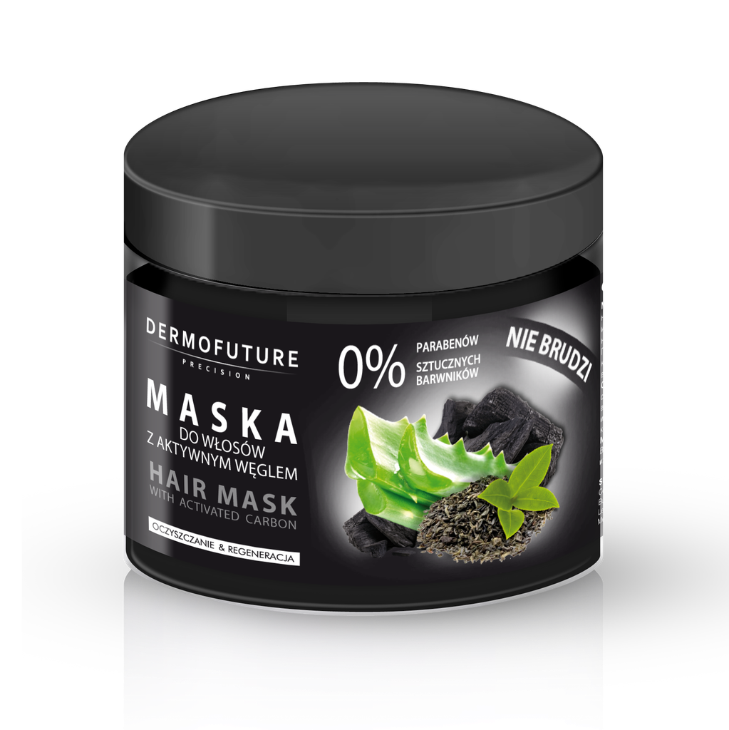 DERMOFUTURE HAIR MASK WITH ACTIVATED CARBON 300 GM