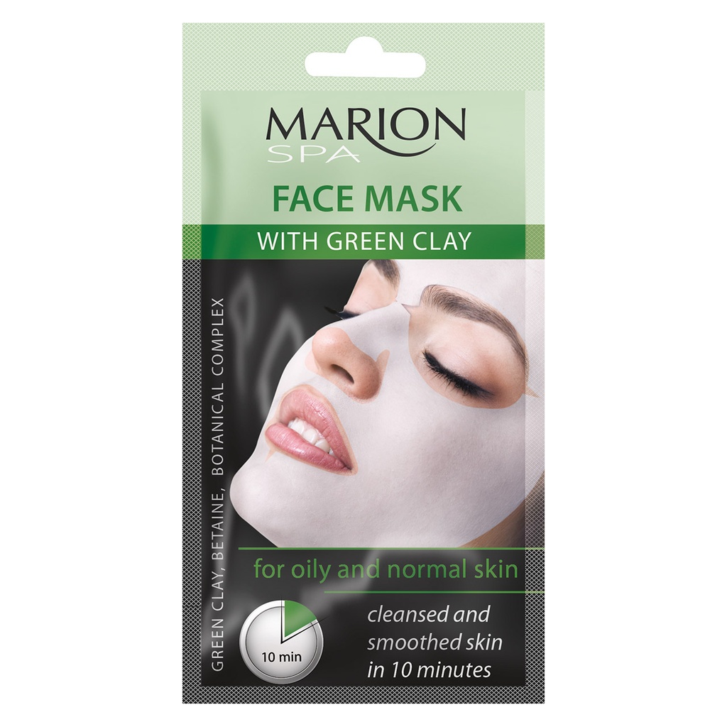 MARION- MASK WITH GREEN CLAY