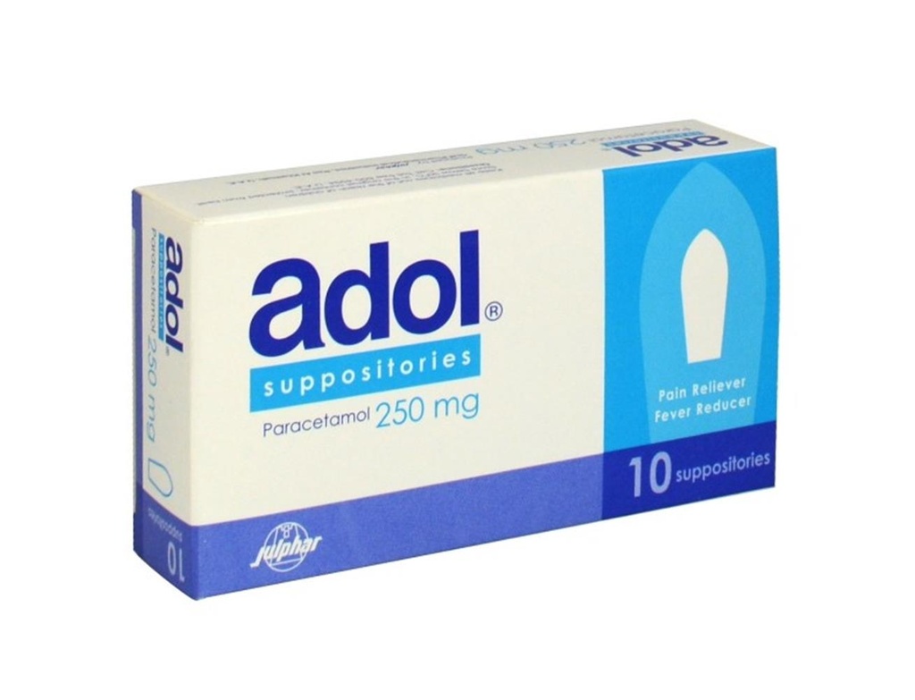 ADOL SUPPOSITORIES 250MG 10.S