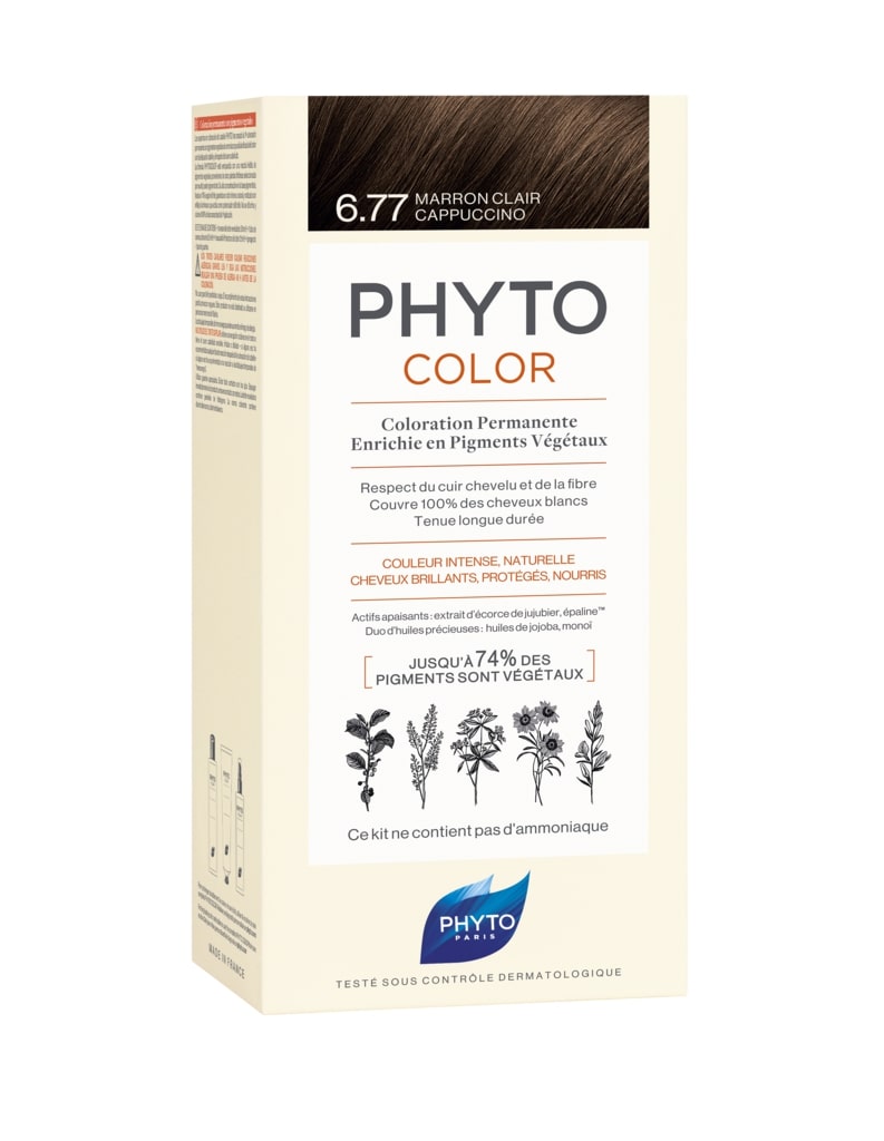 PHYTO HAIR COLOUR LIGHT BROWN CAPPUCCINO NO-6.77