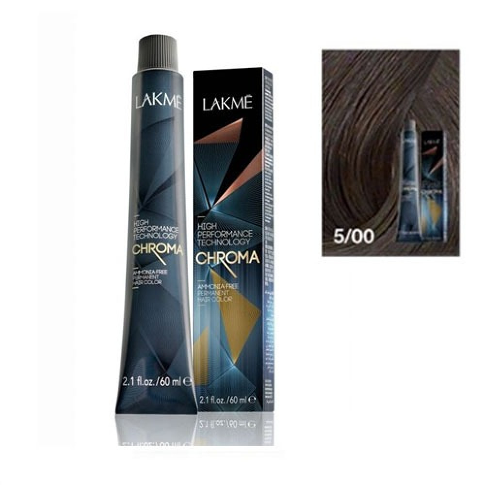 LAKME CHROMA LIGHT BROWN HAIR COLOUR 5/00 60ML