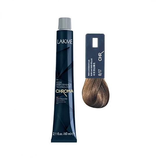 LAKME CHROMA BLUE ASH LIGHTBLONDE HAIR COLOUR 8/17 60ML