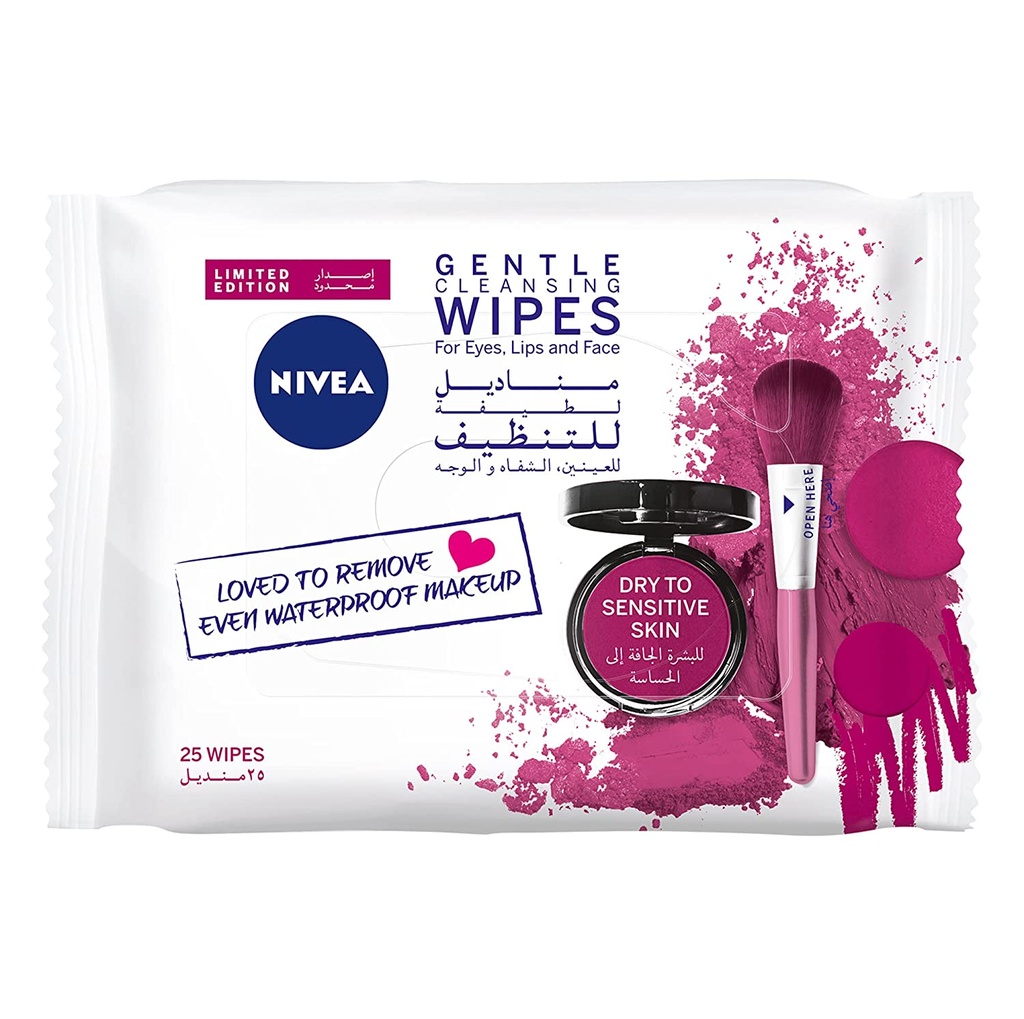 NIVEA GENTLE CLEANSING WIPES 25'S (81906)