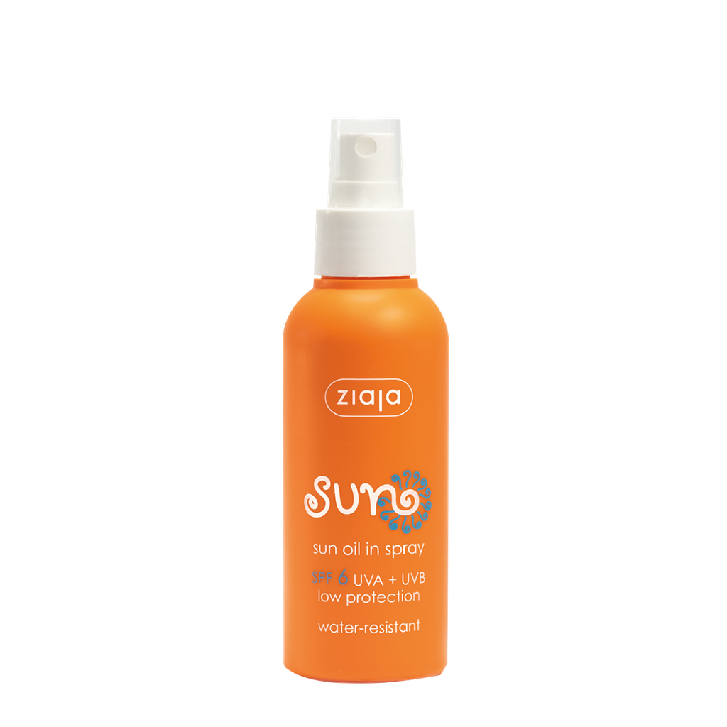 Ziaja Sun Oil In Spray SPF 6 UVA + UVB Low Protection Water - Resistant 125 ML