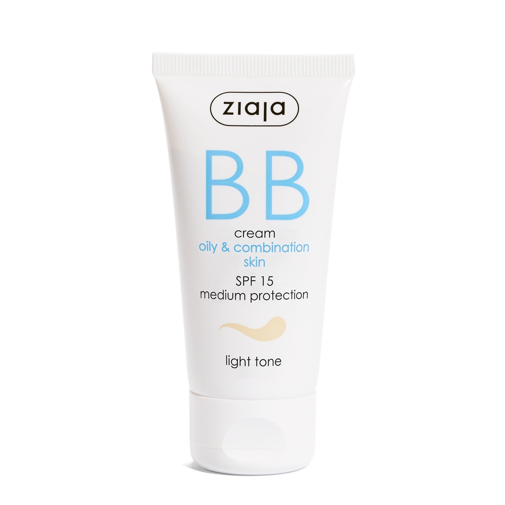 Ziaja B B Cream Oily,Combination Skin SPF 15 Light Tone 50 ML