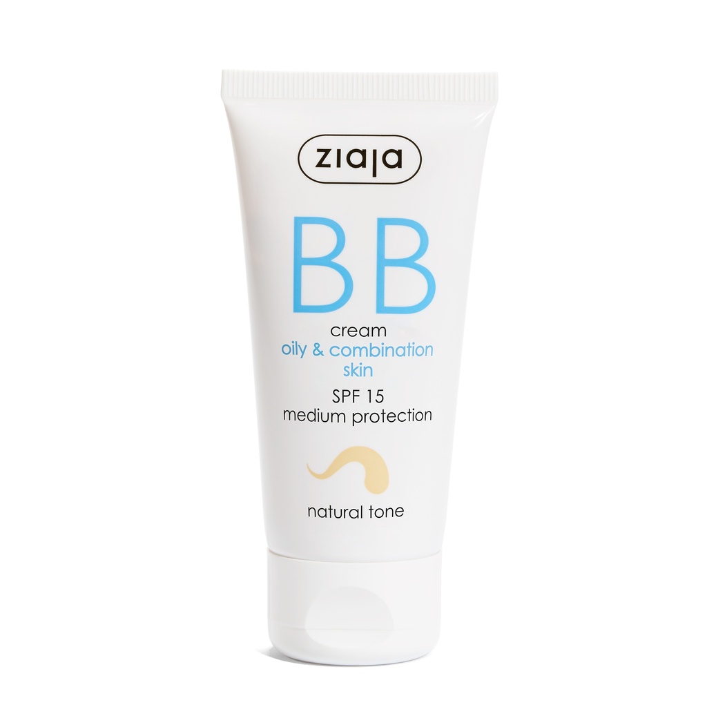 Ziaja B B Cream Oily,Combination Skin SPF 15 Natural Tone 50 ML