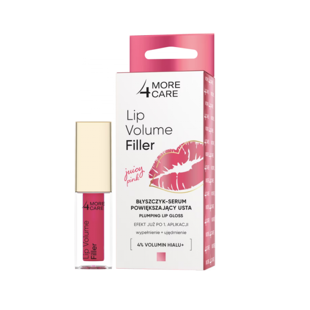 MORE 4 CARE LIP VOLUME FILLER PLUMPING LIP GLOSS ( JUICY PINK ) 4,8 G