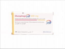 [G01833] GLUCOPHAGE XR 500MG 30.TABLETS