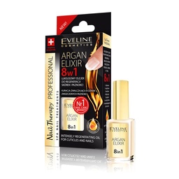 [G04780] EVELINE ARGAN ELIXIR 8IN1 CUTICLES&amp;NAILS 12ML