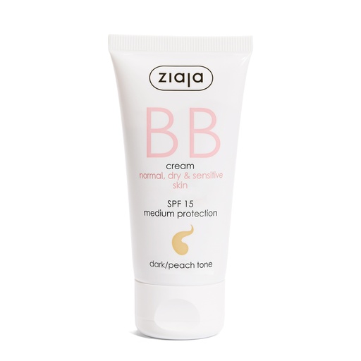 [G12478] Ziaja B B Cream Normal,Dry,Sensitive Skin SPF 15 Dark/Peach Tone 50 ML